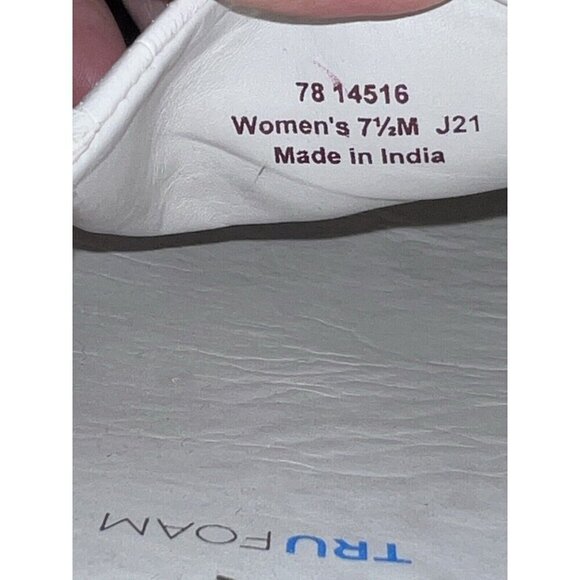 JOHNSTON & MURPHY Callie Slip On Sneaker White Croc Embossed Leather Women 7M - Picture 13 of 13